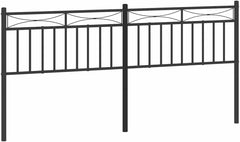 Headboard Black Steel Tall Double Durable Headboard373727