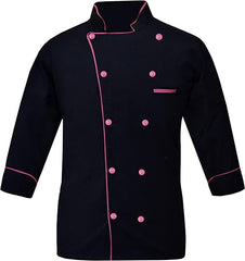 Men's Chef Coat Full Sleeve Jacket Multicolored Piping Exclusive Chef Jacket Size (XS-6XL)
