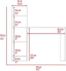 Writing Desk, Four Shelves