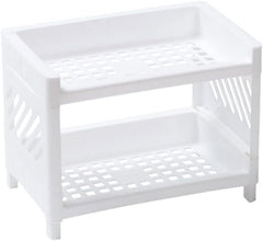 RSLEE Bookcase Double-Layer Plastic Bookshelf Small Bedroom Bookshelf Storage Rack Simple Floor-to-Ceiling Bookshelf for Home Decorate Bookshelf with Storage