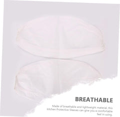 Healifty 50Pcs Adjustable Arm Sleeves Protective Covers Breathable Non-Woven Kitchen Arm Covers for Home Use and Cooking