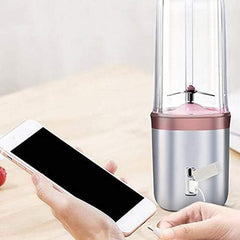 Cup Portable Blender,Portable Electric Juicer Cup,Household Personal Smoothie Blender USB Rechargeable Battery with 4 Stainless Steel Blades 350ML Mini Juice Cup for Home Outdoor. Portable