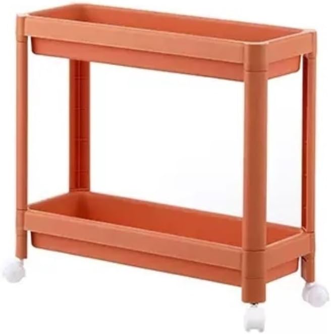 Rolling Cart Rolling Storage Cart Serving Cart Plastic Rolling Cart Narrow Cabinet Storage Trolley On Wheels Storage Rack Drain Storage Tray For Bathroom Kitchen Utility Rolling Cart Kitchen Cart (Co