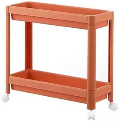 Rolling Cart Rolling Storage Cart Serving Cart Plastic Rolling Cart Narrow Cabinet Storage Trolley On Wheels Storage Rack Drain Storage Tray For Bathroom Kitchen Utility Rolling Cart Kitchen Cart (Co