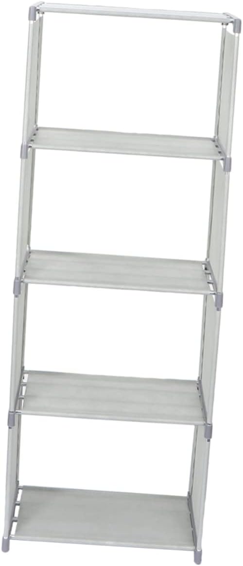 1pc DIY Simple Table Bookshelf Desk Bookcase Modern Book Rack Plastic Bookshelf Layers Grey for Home Study Office