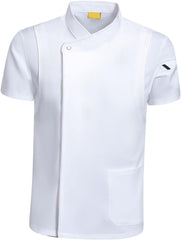 2X Chef Coat Jacket Short Sleeve Workwear Uniform for Kitchen Industry Bakery