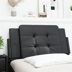 Contemporary Headboard Dorm Bed headboard Easy Assembly Headboard Cushion Black 39.4" Faux LeatherSuitable for Bedroom, Lounge, Study
