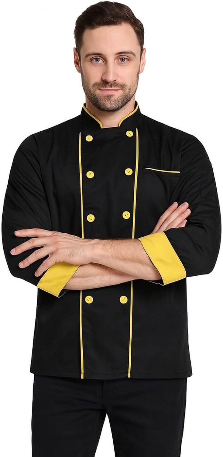 Professional Chef Coat – Double-Breasted Culinary Jacket with Long Sleeves