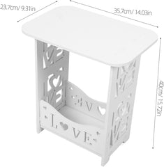 Wooden Bedside Table Small Space Modern Dressing Table Night Stand Light