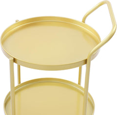 3-Tier Rolling Kitchen Cart with Locking Wheels - 18x16 Inch Mobile Organizer Cart, Living Room Side Table for Kitchen, Bathroom, Bar, 60lbs Total Capacity, Freestanding Storage Cart with Handles