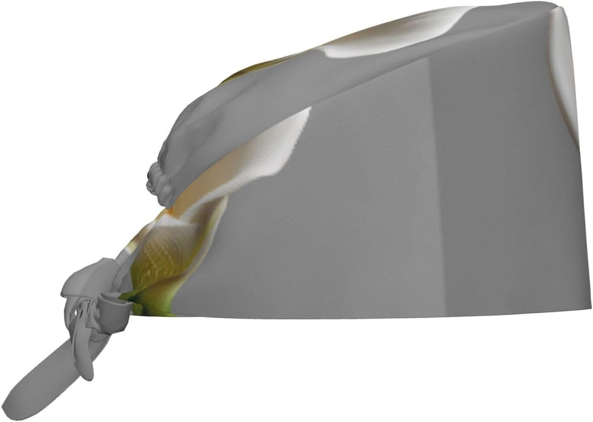 Cleaning Working Cap White hooliage Printed Chef Hat for Women & Men, Adjustable, Breathable