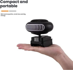 Battery Operated Heater For Indoors/Car/Camping - 1500mah Li Portable Space Heater With Anti-Tilt, Quiet Long Heating, 10㎡ Defogging, Fits Golf Cart & Office