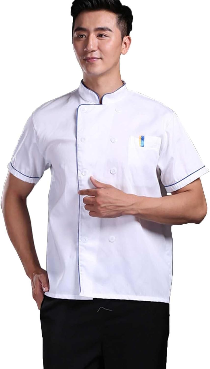 Summer Japanese Sushi chef shirt, Mens Women Sushi Chef Jacket, Breathable Cotton Waiter Uniforms Kimono