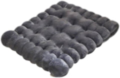 Chair Cushion for Square Seating, Biscuit Design Pad for Yoga and Balcony, Gray