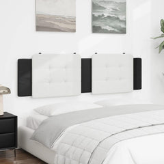 Headboard Cushion, Frame Headboards Cushion Bed Headboard for Dorm Bedroom Hostel Wall White and Black 72" Faux Leather