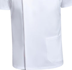 2X Chef Coat Jacket Short Sleeve Workwear Uniform for Kitchen Industry Bakery