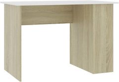 White Computer Desk with Shelves 43.3 Inch Small Office Desk for Home Compact Study Table Engineered Wood Workstation for Small Spaces Bedroom Dorm