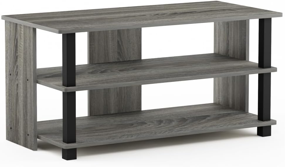212 Main 17076GYW-BK Sully 3-Tier TV Stand for TV up to 40 French Oak Grey & Black
