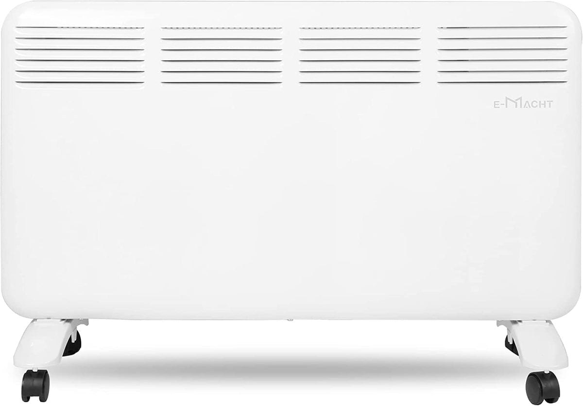 Electric Space Heater for Indoor Use, 1000W Freestanding Convection Panel Heater with Adjustable Thermostat, Portable Wall Heater for Bedroom, Bathroom, Energy Efficient, LED Digital Display