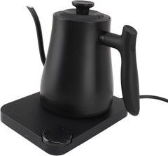 Smart Electric Gooseneck Kettle, 1200W Fast Boiling Electric Coffee Tea Kettle with Temperature Control Display, 1L Stainless Steel Tea Pour Over Coffee Kettle, Hot Water Boiler
