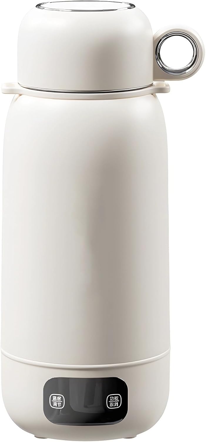 Portable Electric Kettle for Car, Stainless Steel, Includes Car Charging Cable, Carry Straps, 1000 Ml Travel Hot Water Boiler