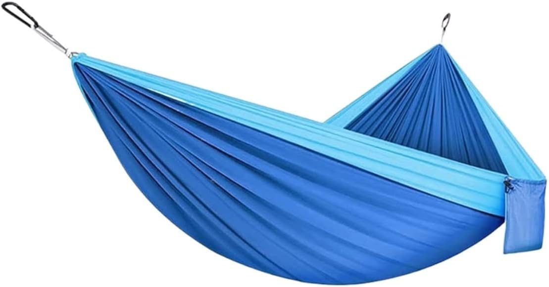 Camping Hammock Bed Double & Single Hammock Portable Nylon Parachute Hammocks Swing for Indoor Outdoor Garden Hiking Travel Backpacking Hammock Swing (Color : G)