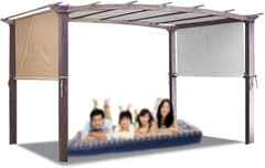 Waterproof Awning Gazebo Cover Tent Roof Outdoor Pergola Gazebo Replacement Cover Patio Canopy Top Cover for Backyard Garden Winds Sun Shade