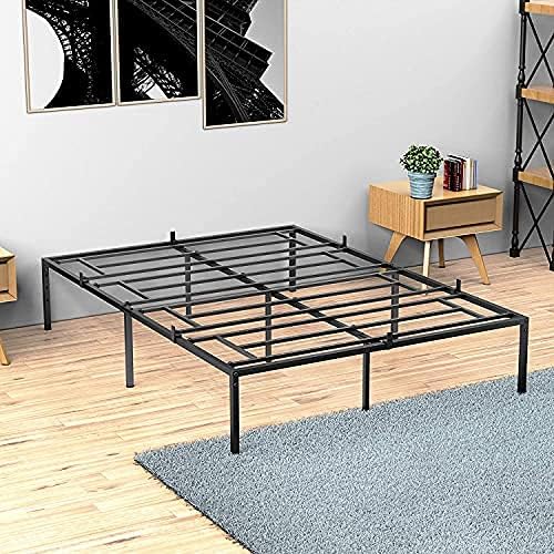 Full Bed Frame Platform,14 Inch Metal Full Size Bed Frames No Box Spring Needed,Heavy Duty Steel Slat Mattress Foundation,Easy Assembly,No Noise and No Shaking