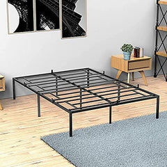 Full Bed Frame Platform,14 Inch Metal Full Size Bed Frames No Box Spring Needed,Heavy Duty Steel Slat Mattress Foundation,Easy Assembly,No Noise and No Shaking