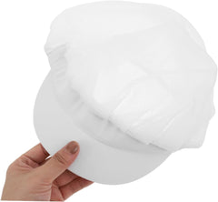Elastic Chef Hat for Women White Reusable Cooking Cap Food Service Hair Cover for Chefs and Bakers Adjustable Size for Kitchen and Restaurant Use