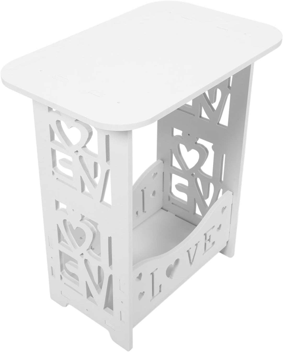 PRETYZOOM Wooden Bedside Table Storage Shelf Modern Minimalist Side Table for Bedroom Living Room Space Nightstand for Organizing Essentials