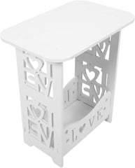 PRETYZOOM Wooden Bedside Table Storage Shelf Modern Minimalist Side Table for Bedroom Living Room Space Nightstand for Organizing Essentials