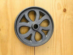 1 CAST IRON WHEEL CART FACTORY FARM RANCH STEAMPUNK TABLE HIT MISS WHEELS SPOKE for Kitchen, Farmhouse, Bar, Home Decor...