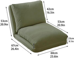 Foldable Lazy Floor Sofa Bed for Adults, Human Dog Bed Style Lounger, Tatami Recliner Chair for Sleeping, Napping, Gaming, Floor Couch, Floor Seat for Bedroom or Balcony(Orange)