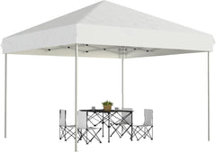 10x10 Ft Heavy-Duty Pop-Up Canopy Tent, One-Person Instant Setup, No Removable Sidewalls, Commercial-Grade Shelter for Outdoor Events, Markets, Sports, Parties
