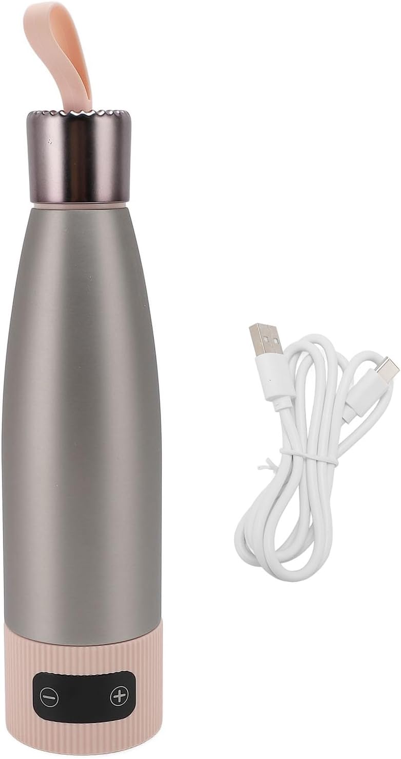 Travel Electric Water Bottle, 350ML Stainless Steel Cordless Portable Small Electric Kettle 15000mah Battery for Coffee Tea Milk