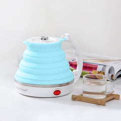 Foldable Electric Kettle,Silicone Electric Water Boiler, Travel Kettles Electric Foldable Electric Kettle, Travel Kettle,Dual Voltage Auto Shift,Temper Control Portable Travel Kettle, Small Electric K