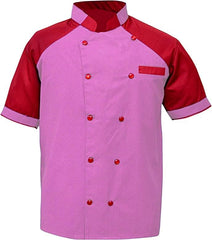 Men's Chef Coat Half Sleeve Jacket Multicolored Exclusive Chef Jacket Size (XS-6XL)