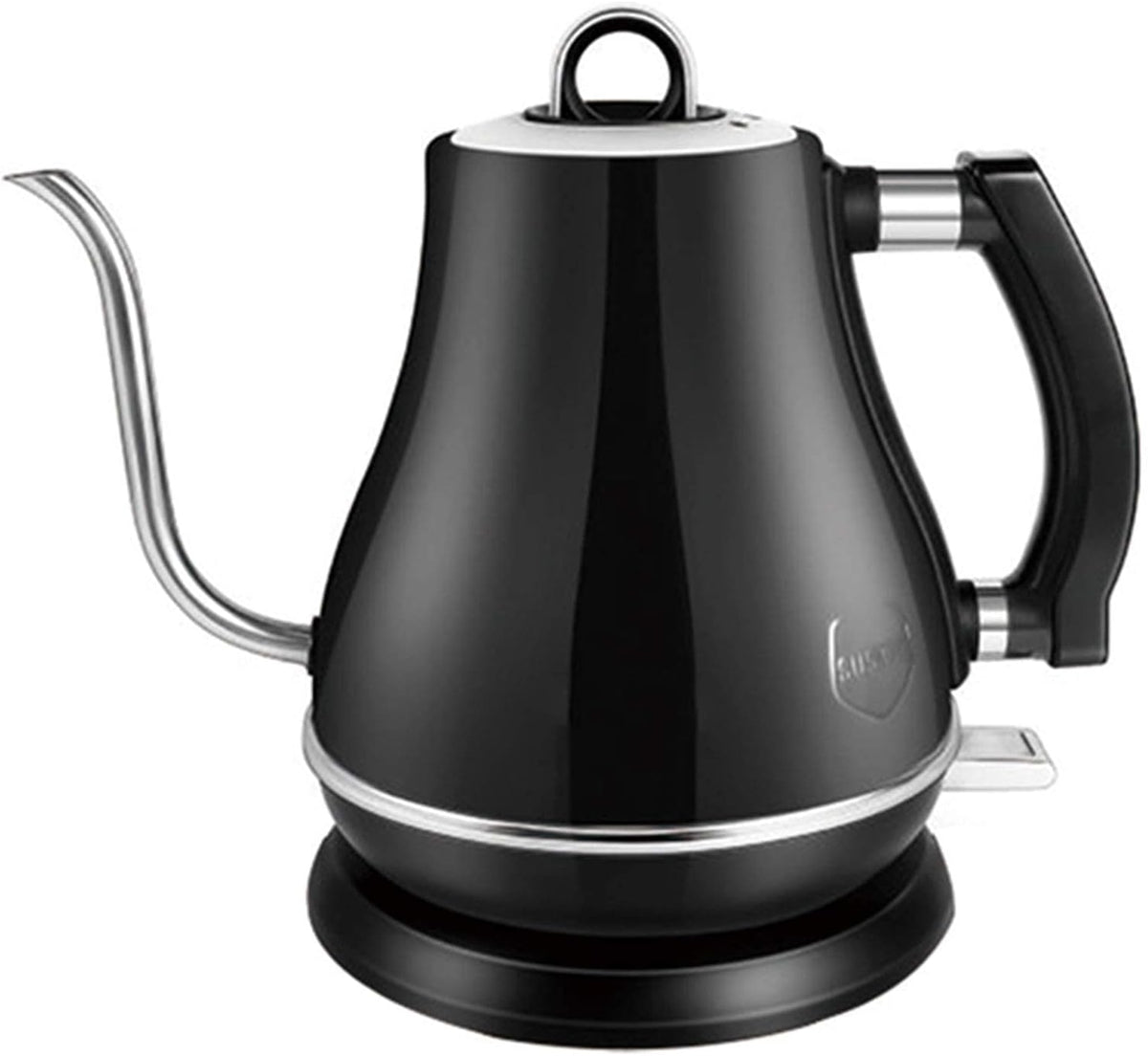 1.2L Electric Kettle, Colorful 304 Stainless Steel Gooseneck 1500W Household Quick Heating Electric Boiling Tea Pot, Black