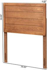 Baxton Studio Seren Mid-Century Modern Walnut Brown Finished Wood Twin Size Headboard