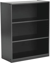 3-Shelf Bookcase, True Black Oak, Adjustable Shelves, Particle Board and MDF Construction, 24.8 x 11.65 x 31.65 Inches, Storage for Books and Collectibles