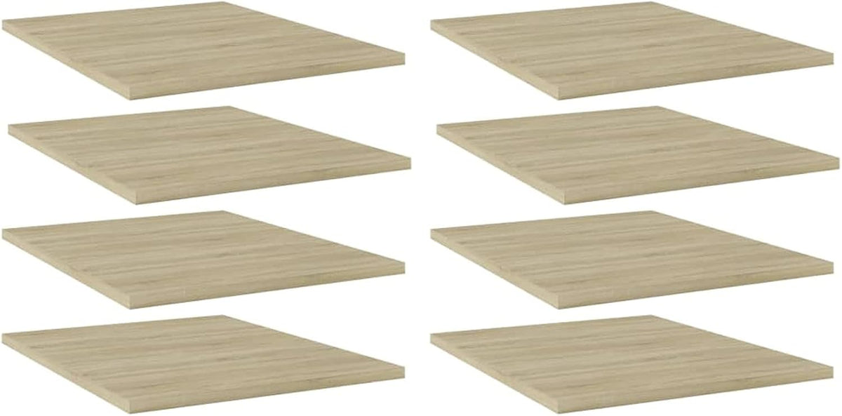 Tidyard Bookshelf Boards 8 Piece Gray 15.7 x 19.7 x 0.6 Inch Engineered Wood Replacement Panels, Display Stand Storage Shelves for Bookcase, Storage Cabinet, Sideboard Shelf Unit