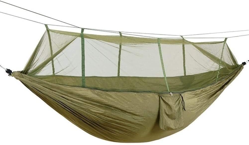 Hammock 1-2 Person Portable Outdoor Camping Hammock Parachute Fabric Hanging Bed Hunting Sleeping Swing Hamac Hamock Outside(Camouflage)