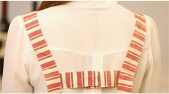 Striped Apron Print Cute Fashion Ladies Apron Household Waist bib Men's Kitchen Work Clothes (Color: B, Size: One Size) (A Free Size)