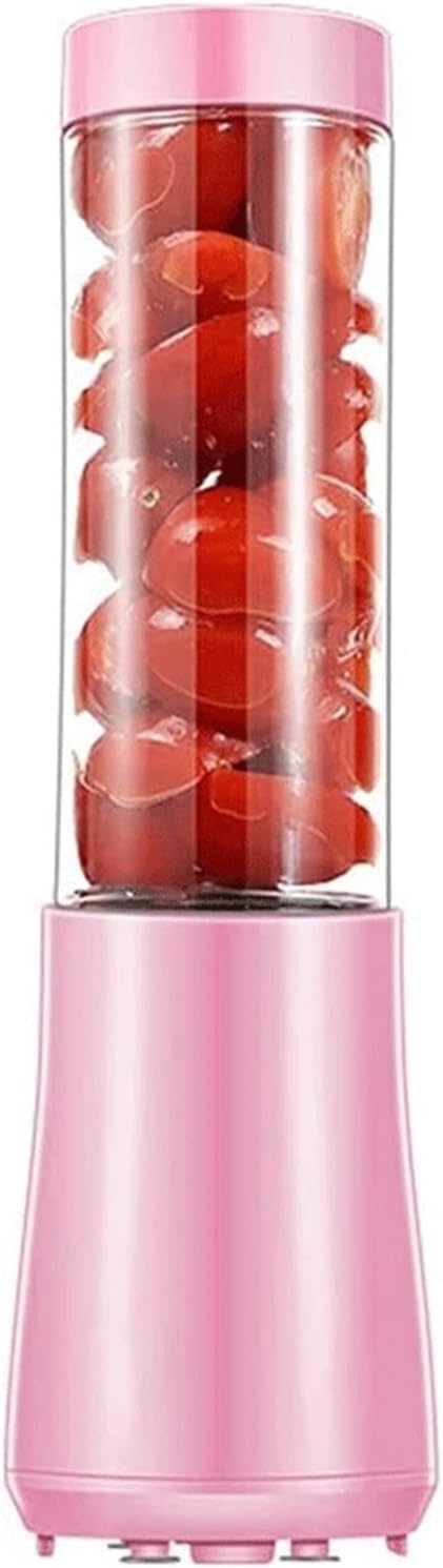 KOHARA Mini Blender Portable Personal Shakes Jucier Cup Small Liquidisers Blenders Ice Crusher with Blades for Office Sports Outdoors juicer (Pink)