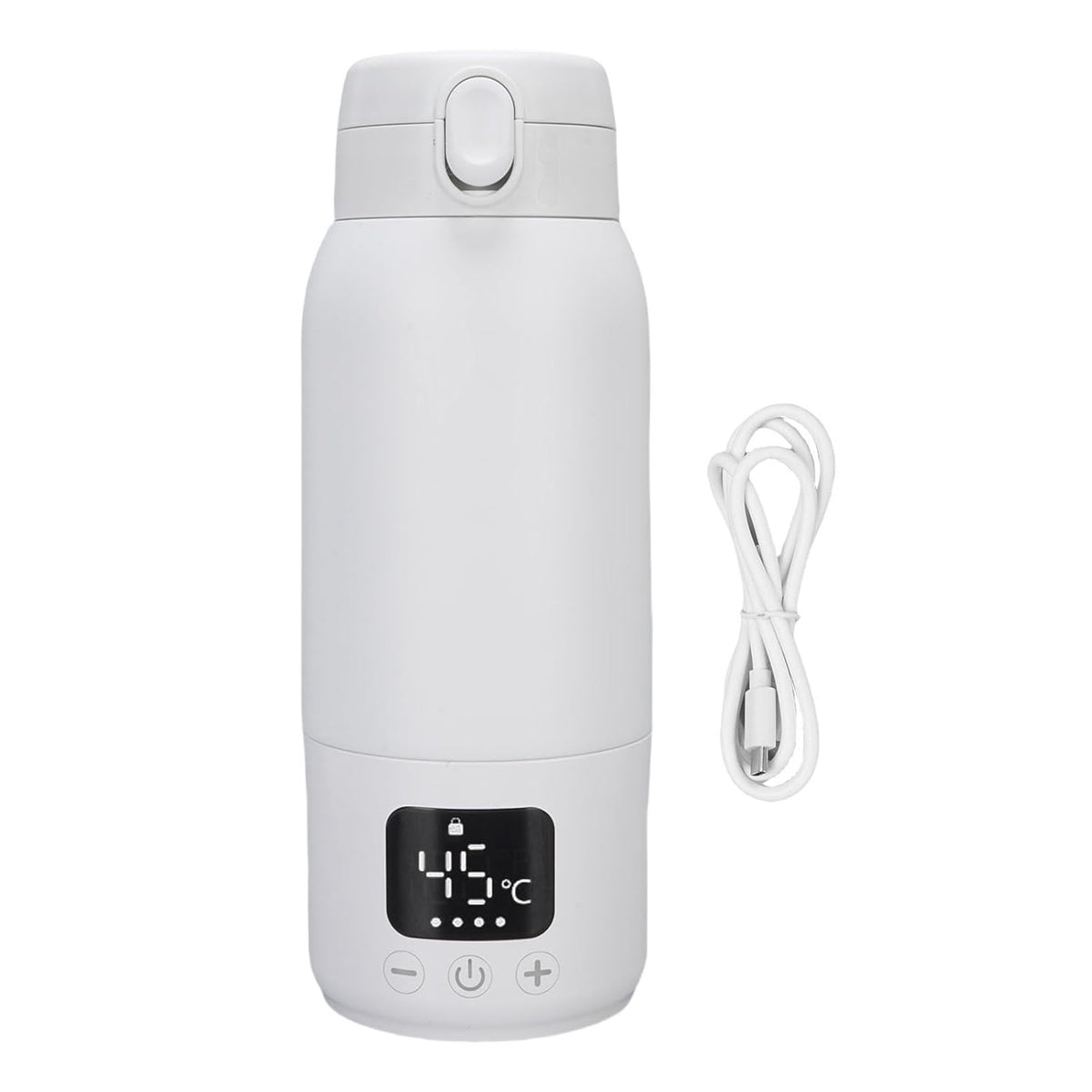 Ymiko Portable Milk Warmer 316 Stainless Steel Rechargeable Travel Electric Kettle for Outdoor Car 500ml