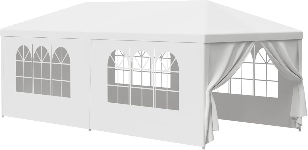 10 x 20 Outdoor Party Wedding Tent Canopy Camping Gazebo Storage BBQ Shelter Pavilion, 6 Removable Sidewalls (10x20)