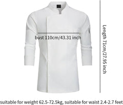 Colaxi Chef Coat White Chef Clothes Chef Jacket for Food Service Catering Hotel Kitchen