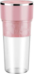 Portable Juicer Blender, Rechargeable Citrus Squeezer & Fruit Juicer, Multi-Functional Mixer, Personal Blender for Smoothies & Protein Shakes, Edible Grade Plastic (Pink)