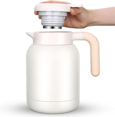 Electric Kettle Thermal Carstainless Steel Insulation Pot Household Warm Kettle Warm Water for Tea, Water, Coffee, Iced Drinks Tea Kettle/White